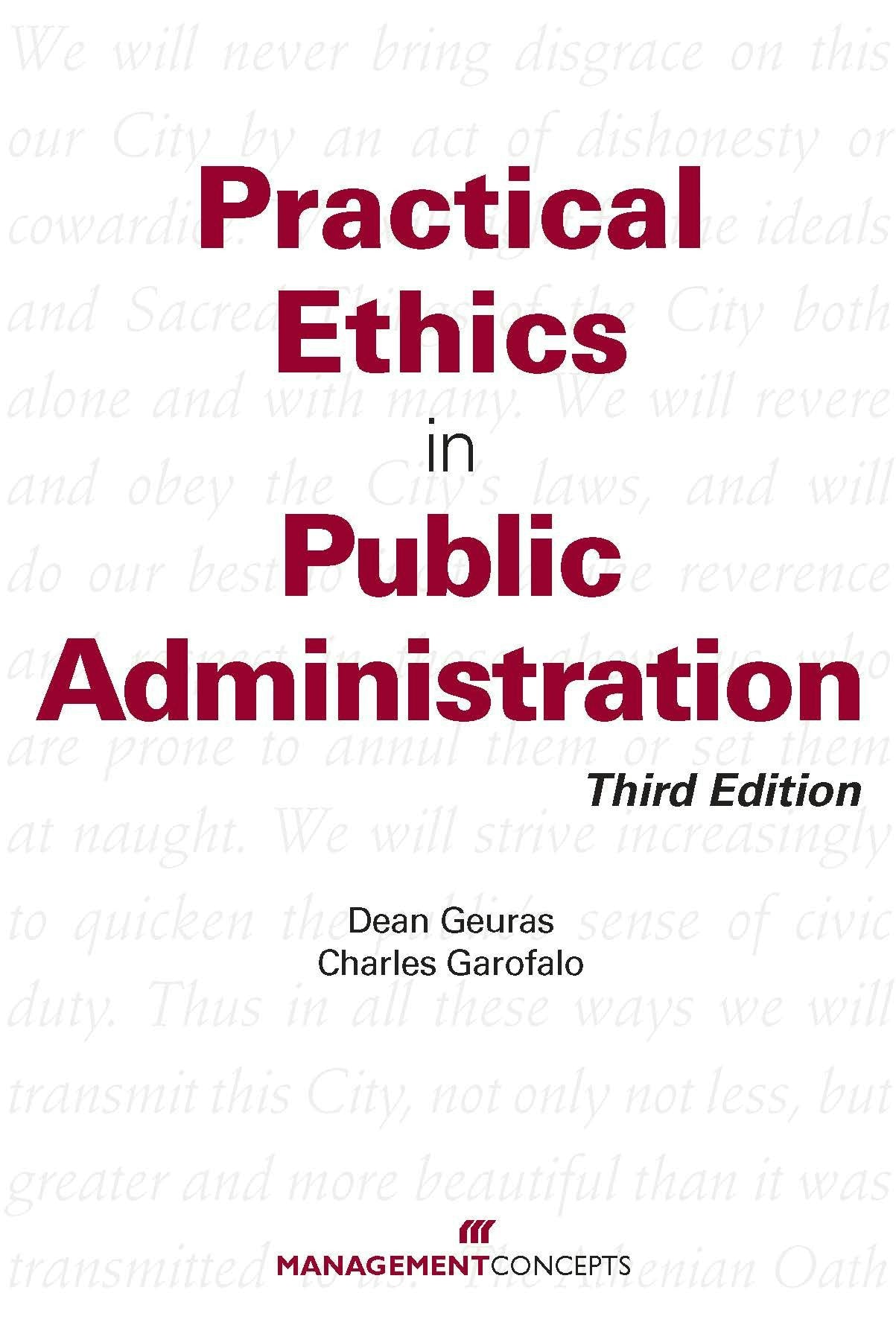 Cover image for Practical Ethics In Public Administration, isbn: 9781567262957