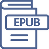 Icon of a book with 'EPUB' text on a white background